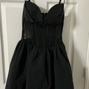 Forever 21 Black Mesh Panel Dress